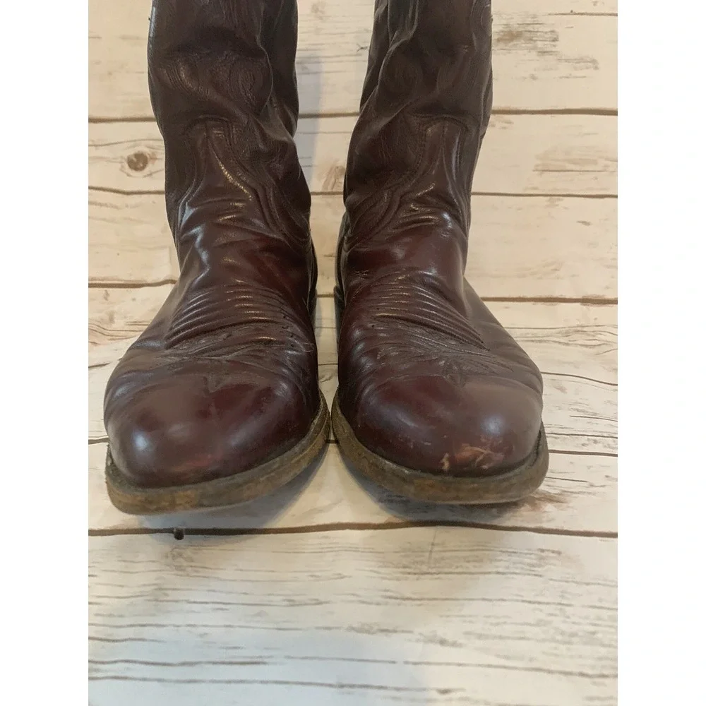 Dan Post Men's Cordovan 10  D‎ Leather Country/Western Boots #16773